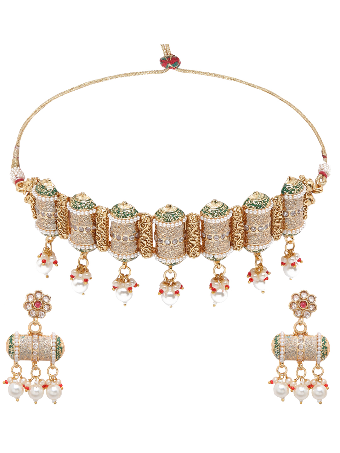YouBella Jewellery Celebrity Inspired Gold Plated Necklace Jewellery Set for Girls and Women